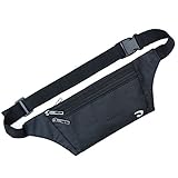 NAOKI LOVE Waist Pack Bag Ultrathin Hide Purse Outdoor Sports Jogging Travel Runner Belt with Credit Card Protector Slots