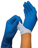 Medglove | NitraGrip Pro Nitrile Exam Gloves | Powder-Free | 2-Ply Blue/White, pH Gloves | 3X-Large | 45 Gloves Per Box