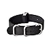 Ritche 2pc 20mm Watch Band with 1.5mm Thickness Quality Nylon Nato Strap and Heavy Duty Brushed Buckle (Black/Black,grey)