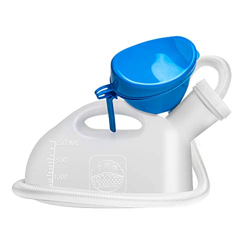 OOCOME Portable Urinals for Men & Women, Mens Urinal Bottle Spill Proof Bedside for Seniors Bedridden with 47.2