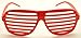 FancyG Shutter Style Party Glass Frame Cool Fashion Eyewear - Red