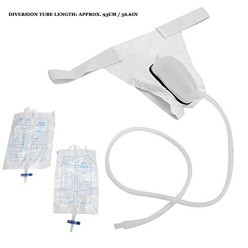 Urine Collection Bag, Female Urine Collection Bag Reusable Silicone Urinal Urinary Drainage Bag Urine Collection Bag for Women Elderly Bedridden