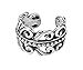 Carved Swirls Rhodium Plated Brass Non Piercing Ear Cuff & FREE ITEMS by PIERCE ME