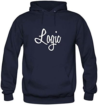 Diy Men's Casual logic Printed Graphic Pullover hoodies YHLN XL Navy