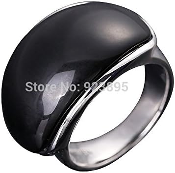 GLucky Jew: Cool 18K White Gold Plated Mens Black Opal Ring Big