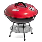 Cuisinart CCG-190RB Portable Charcoal Grill, 14-Inch, Red