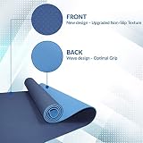 ComFy Mat Yoga Mat Non Slip 183x61x6mm Navy Blue with Carry Bag view 7
