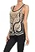 BFF Clothing Womens Dual Color Combination Floral Lace Tank Top Black