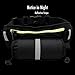 Slim Profile Waist Pack with Water Bottle Holder [ActivePak Hydro] Water Resistant, Storage for Smartphone & More with FREE attachable dog leash – For Travel, Runners, Hikers, Men & Women - Black