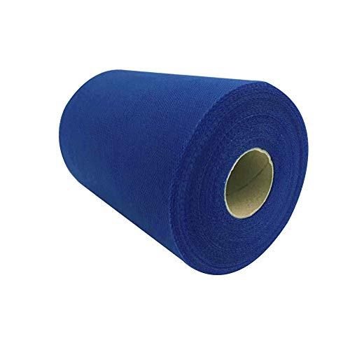 Adeeing Tulle Rolls 6 Inch x 200 Yards (600FT) Tulle for Wedding Tulle Fabric Bolt Spool for Tutu Skirt Crafting Favors Pew Bow Party Decorations (Royal Blue)