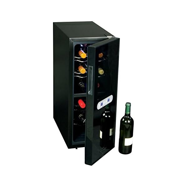 Koolatron Urban Series 12 Bottle Dual Zone Wine Cooler, Black