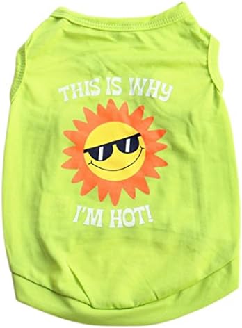 Pet T-shirt, Clearance! Tloowy Summer Pet Clothes T-shirt Cotton Dog Cat Puppy Sun Print Vest Tank Tops Chihuahua Teddy Shirts