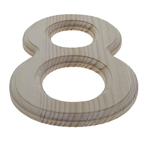 BestPysanky Unfinished Wooden Number 8 (6.25 Inches)