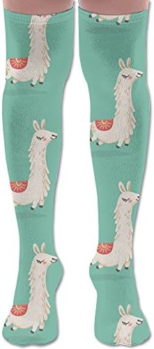 Cute Llamas Make Me Happy Casual Long Socks Workout Warmer Stockings Over The Knee For Women &amp; Men High Socks