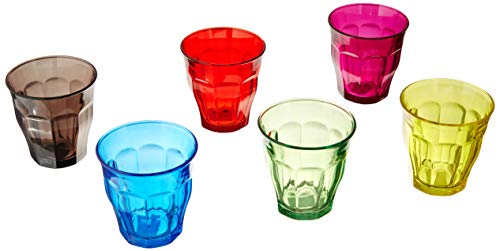 Duralex 1027SR06S3 Picardie 25 Cl Glass Tumbler, 8.75 oz, Multicolor