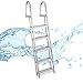 RecPro Marine Pontoon Boat Dock Heavy Duty Aluminum Removable Boarding Ladder (5-Step)