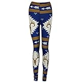 Women Pants Clearance ♥ Fashion Skinny Printed Stretchy Pants Leggings (L, Blue)