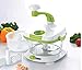 Tri-Blade Spinning Vegetable Salad Slicer - Be a Master Chopper Dicing Salads in Seconds - Fruits Onions herbs Meat Eggs - Includes an Egg Separator