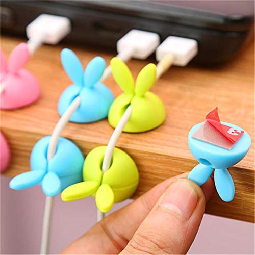 Kuke Rabbit Ear Cable Winder - Rabbit Ears Cable Holder Solid Silicone Cartoon Electrical Wire Cable Clamp,Set of 4 - Thumbnail 6
