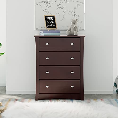 Storkcraft Crescent 4 Drawer Chest (Espresso) GREENGUARD Gold