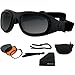 Bobster Sport & Street 2 Interchangeable Touring Motorcycle Goggles Eyewear - Black/Smoke/Amber/Clear / One Size Fits All