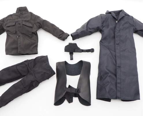 Studio one 1/6 Scale Clothes Black SWAT Set Uniforms for 12" Male Military Action Figure Body Cloth for Doll