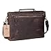 S-ZONE Vintage Leather Briefcase 15.6 Inch Laptop Messenger Shoulder Satchel Bag