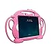 Kids Case for New iPad 2017/2018 - CHINFAI [Double-Faced Monkey Series] Shock Proof Handle Stand Silicone Protective Cover for 9.7 inch iPad Pro/Air/Air2/5th/6th Tablet (Pink)