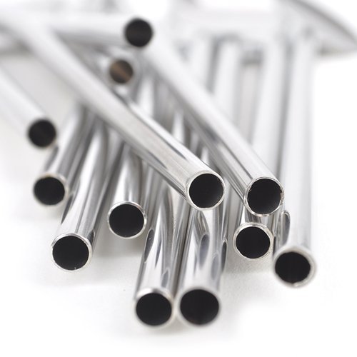 BOROLA 4 Spoon Straws Stirrer Stainless Steel 4 Pack + Cleaning Brush Drinking Straws - Thumbnail 2