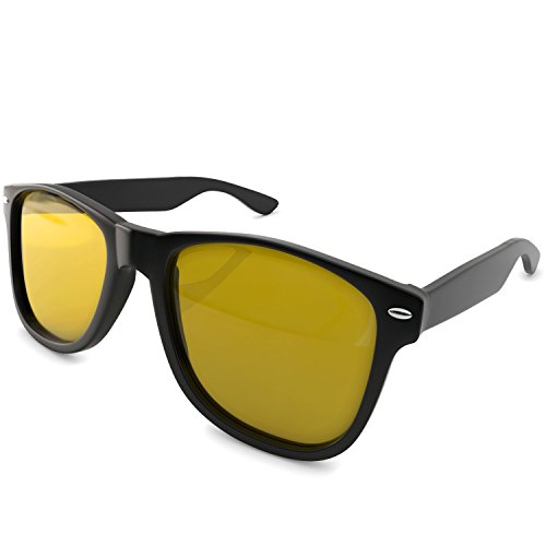 New Wayfarer Style Black Computer Glasses – Yellow Anti