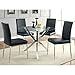 Coaster 120760-CO Vance Contemporary Glass Top Round Dining Table, in Chrome.
