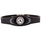 Ion Bracelet By Infinity Pro - Ion Core Band 4000+ Negative Ions for Sleep, Energy, Balance, Golf, Sport. Men / Women. Tourmaline Health Wristband (Stealth Black/grey)