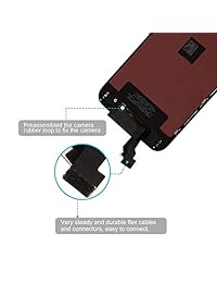 Repuesto de pantalla LCD para iPhone 6 con digitalizador de pantalla táctil de color negro con herramientas gratuitas y protector de pantalla de cristal profesional DRT para iPhone 6 (4,7 pulgadas)