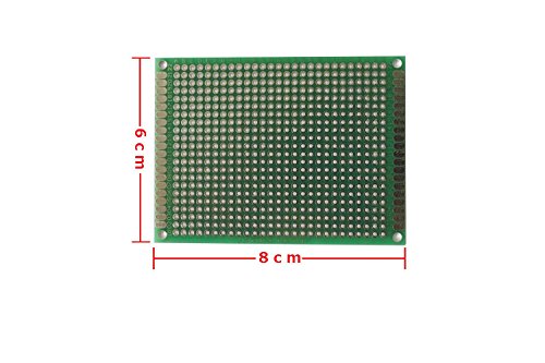 MDW DIY Multi-Sized (15x20CM,9x15CM and 6x8CM) Double Side Prototype PCB Universal Printed Circuit Board (Green)