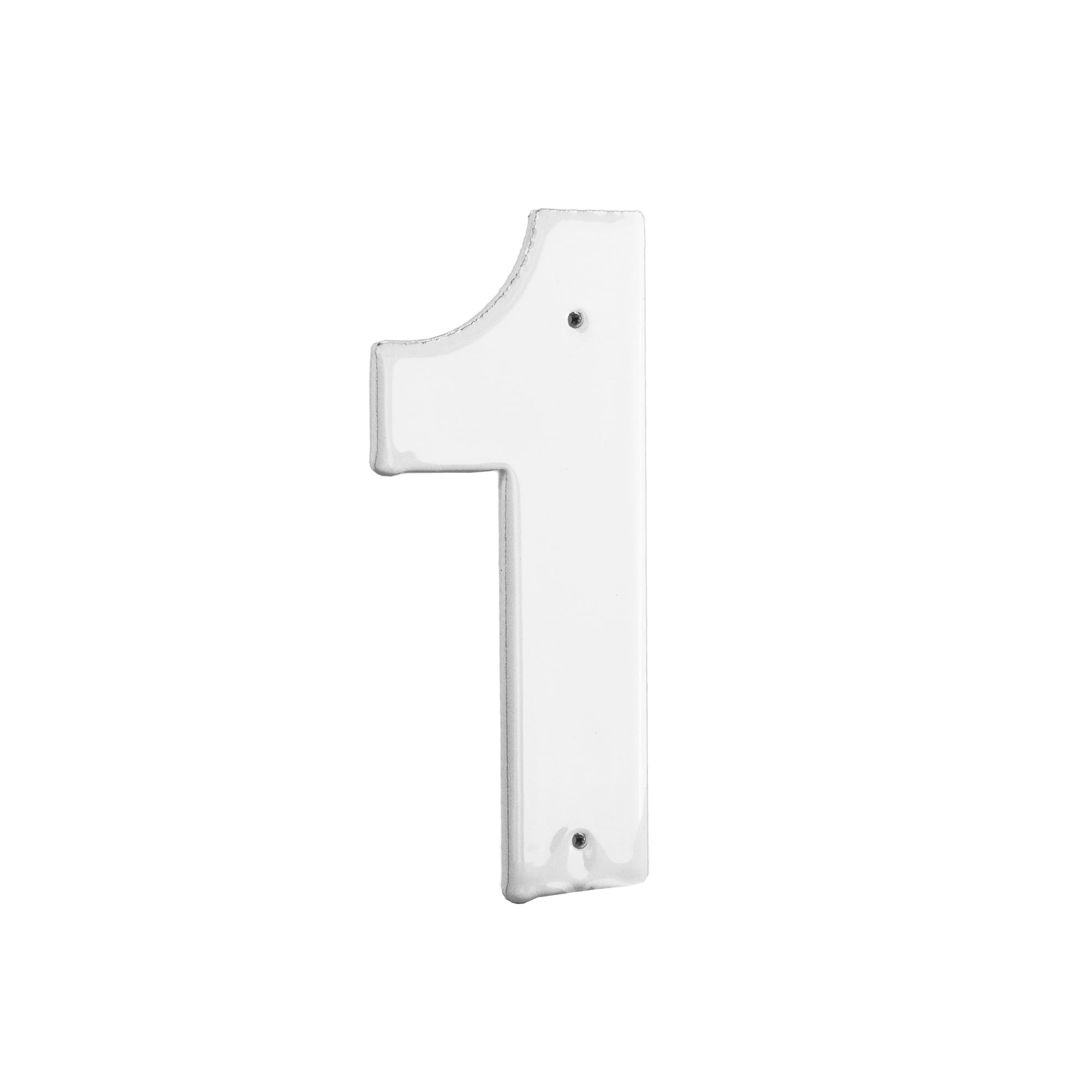 Montague Metal Products 10" Aluminum House Number 1 Outdoor Plaque, Medium, White