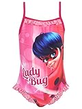 Miraculous Ladybug Girls' Lady Bug Swimsuit Pink Size 5