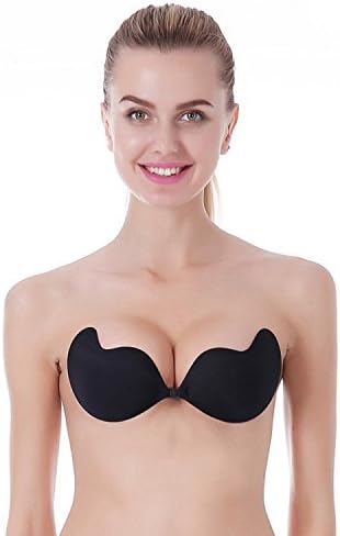 Ikebana Trends® - Self Adhesive Bra - Mango Clip - Invisible, Strapless, Seamless & Padded - Available in Black & Nude (Sizes A, B, C) Set of 1