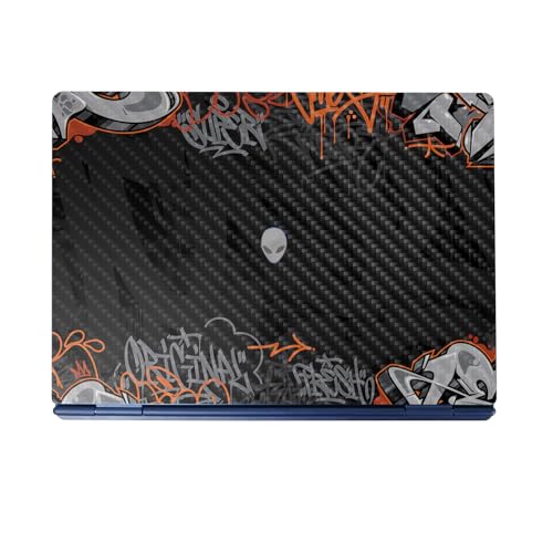 Carbon Fiber Laptop Skin Compatible with Alienware 16/16X Aurora (2025) - Orang…