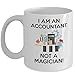 Funny Accounting Mug - I'm an Accountant not a Magician Coffee & Teacup - 11oz Ceramic Accountants Cup - Great Unique Gift Idea For Auditors, Financial Advisors, CPA's, Siblings, Friends, Him or Her