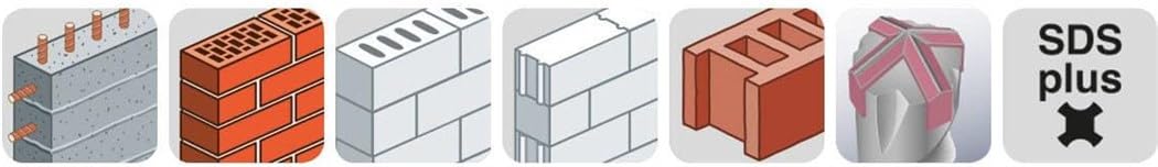 kwb Cross-Tip Hammer Drill Ø 14.0 mm 261014 (160 mm Length, 4-dashing, SDS plus recording)
