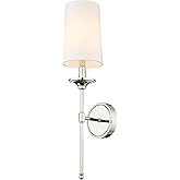 Z-Lite 3033-1S-PN Emily Wall Sconce, 1-Light 60 Watts, Polished Nickel