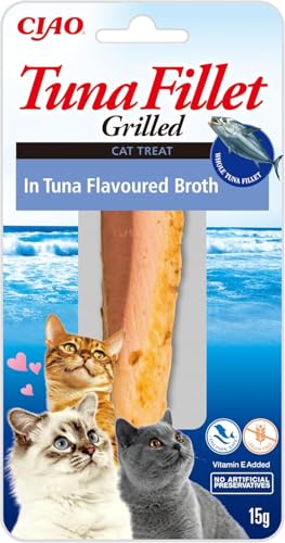 Grilled Tuna Fillet in Tuna Flavoured Broth by Inaba – 1 Pack 12g Cat Treat, Delicious & Healthy Snack, Food Topper, Pill Assist, Training Treat, Natural, Grain Free