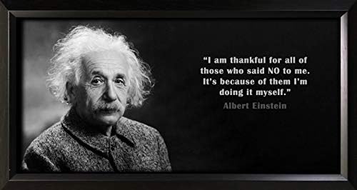 Albert Einsten Framed Photo with Motivational Quote Display