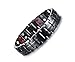 Hottime Double Row 4 IN 1 Bio Elements Energy Titanium Steel Magnetic Therapy Bracelet (Black Gun)