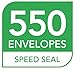 550 SELF Seal Double Window Security Envelopes - Designed for QuickBooks Checks, Business Checks, and Computer Checks - Security Tinted - Peel & Seal - 3 5/8” x 8 11/16” - 24 LB (NOT for INVOICES)