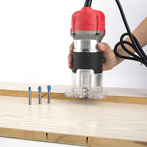 4Pcs Tungsten Carbide Router Bit Set 1/4inch Shank Round Nose Double Edging Cove Router Bits for Woodworking Grooving for Home Improvement and DIY