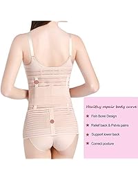 Corsé de apoyo postparto 3 en 1, para recuperar la forma del vientre después del parto, talla única , Beige