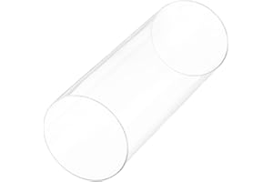 Rebower 14" Clear Plastic Rigid Pipe 145mm ID x 150mm OD (5.7" ID x 6" OD) Acrylic Round Polycarbonate Tubing, [for Plumbing, Hydraulics, Aquarium]