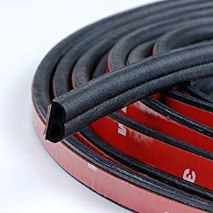 Loobani Self Adhesive Automotive Rubber Seal Strip Weatherstrip for Car Window Door Engine Cover( B Shape, 5M )