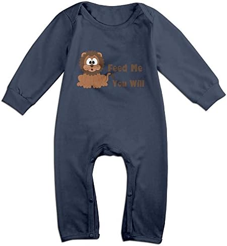Xianhua Feed Me You Will Lion Newborn Baby Winter Jumpsuit Long Sleeve Infant Rompers 6-24 M